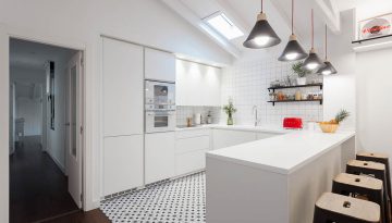 cocina abierta en ático