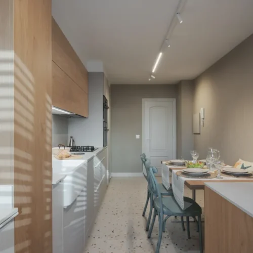Cocina en un frente