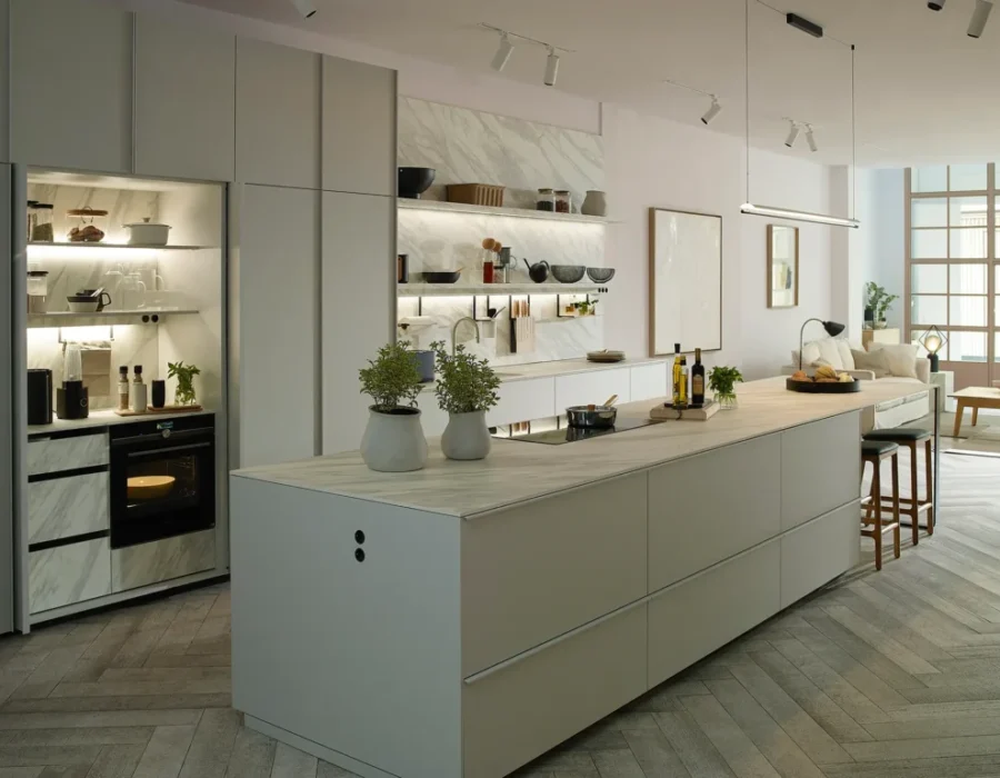 Cocina abierta con isla